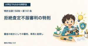 小学生でもわかる特許法：拒絶査定不服審判の特則（特許法第158条〜第161条）
