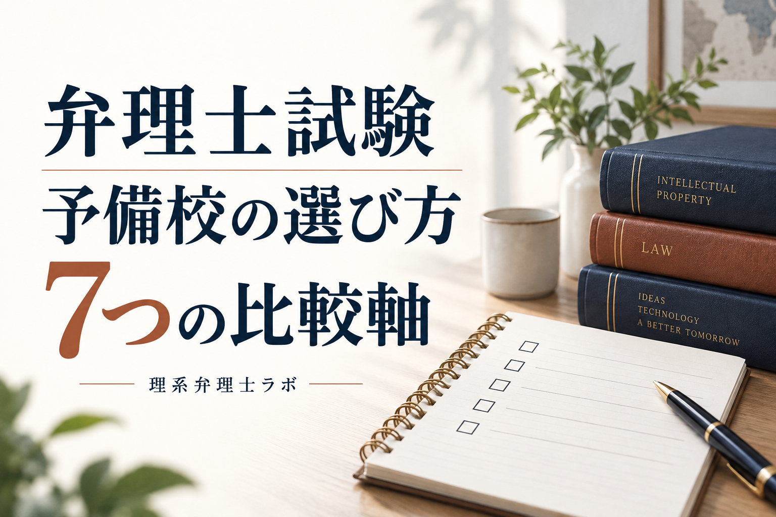 弁理士試験予備校の選び方｜理系社会人が確認すべき7つの比較軸