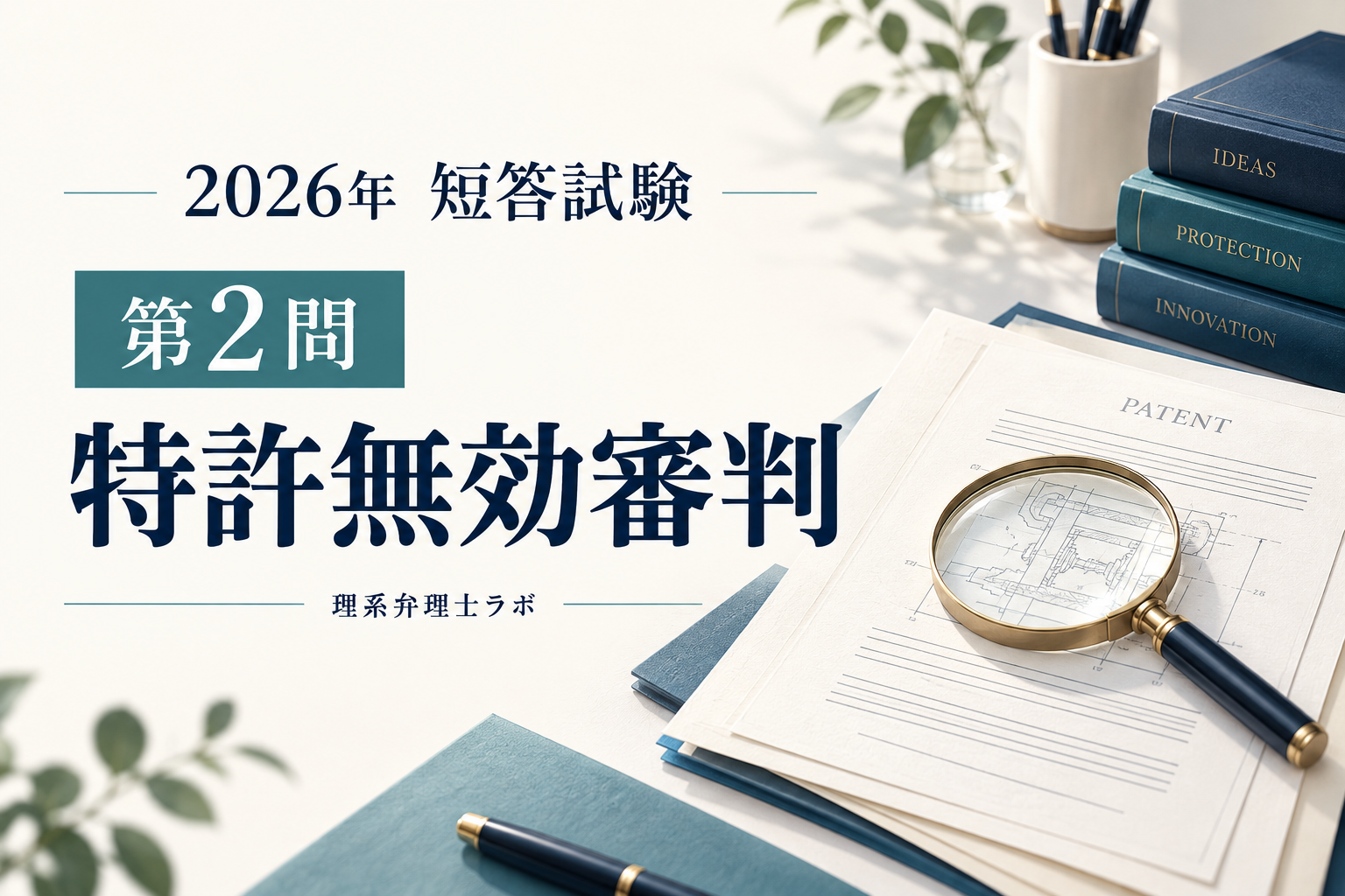 2026年度弁理士試験・短答第2問を解説|特許無効審判の参加・終結・請求人適格