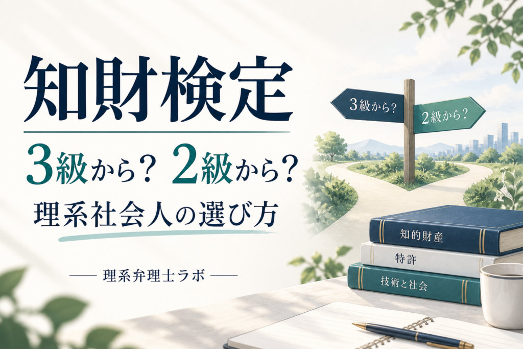 理系社会人は知財検定3級・2級のどちらから始めるか